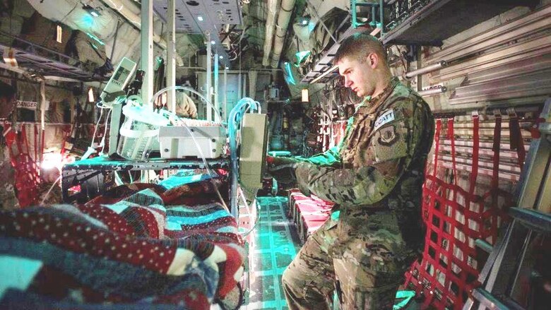 Senior Airman Joshua O’Sullivan, a respiratory therapist from the 88th Medical Group, Wright-Patterson Air Force Base, has been named to the 10th volume of the Air Force’s Portraits in Courage, an annual program that highlights individual Airmen and teams for their honor, valor, devotion and selfless sacrifice in the face of extreme danger to themselves and others. O’Sullivan was attached to a Critical Care Air Transportation Team at Bagram Airfield, Afghanistan, on Nov. 12, 2016, when an explosion near his quarters critically injured military personnel. A trained medic, O’Sullivan raced to the scene to render aid. (Courtesy Photo)
