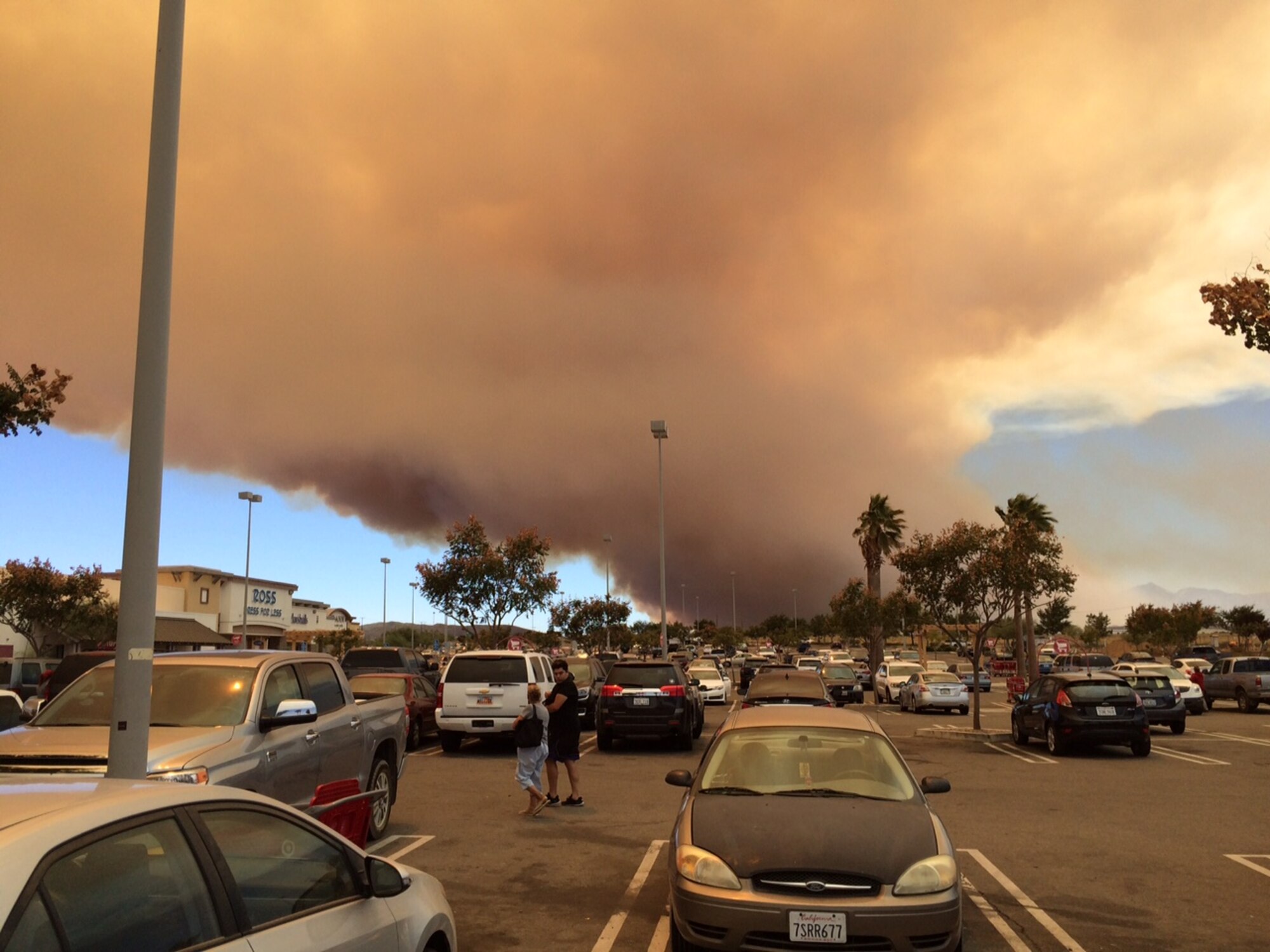 Smoke fills the sky from a fire in San Bernadino County, California last August. (Courtesy photo)