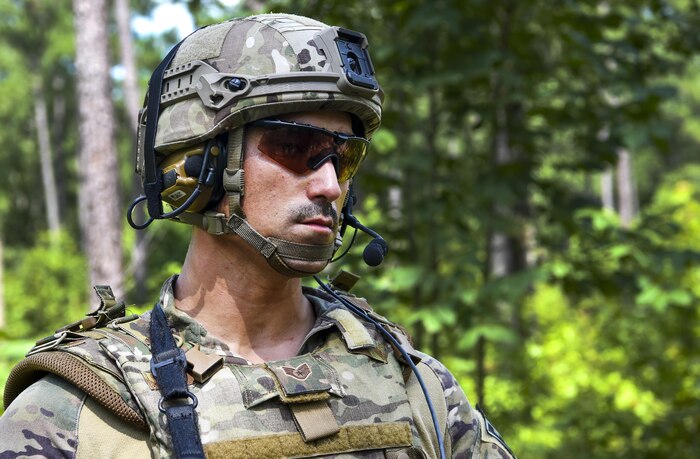 Staff Sgt. Eric Jones, 628th Civil Engineer Squadron explosive ordinance disposal technician, waits for his team during a training exercise at Joint Base Charleston, S.C., June 27, 2017. Jones joined the Air Force as an EOD technician after serving as a mechanic and infantryman in the U.S. Army. (U.S. Air Force photo by Senior Airman Christian Sullivan)
