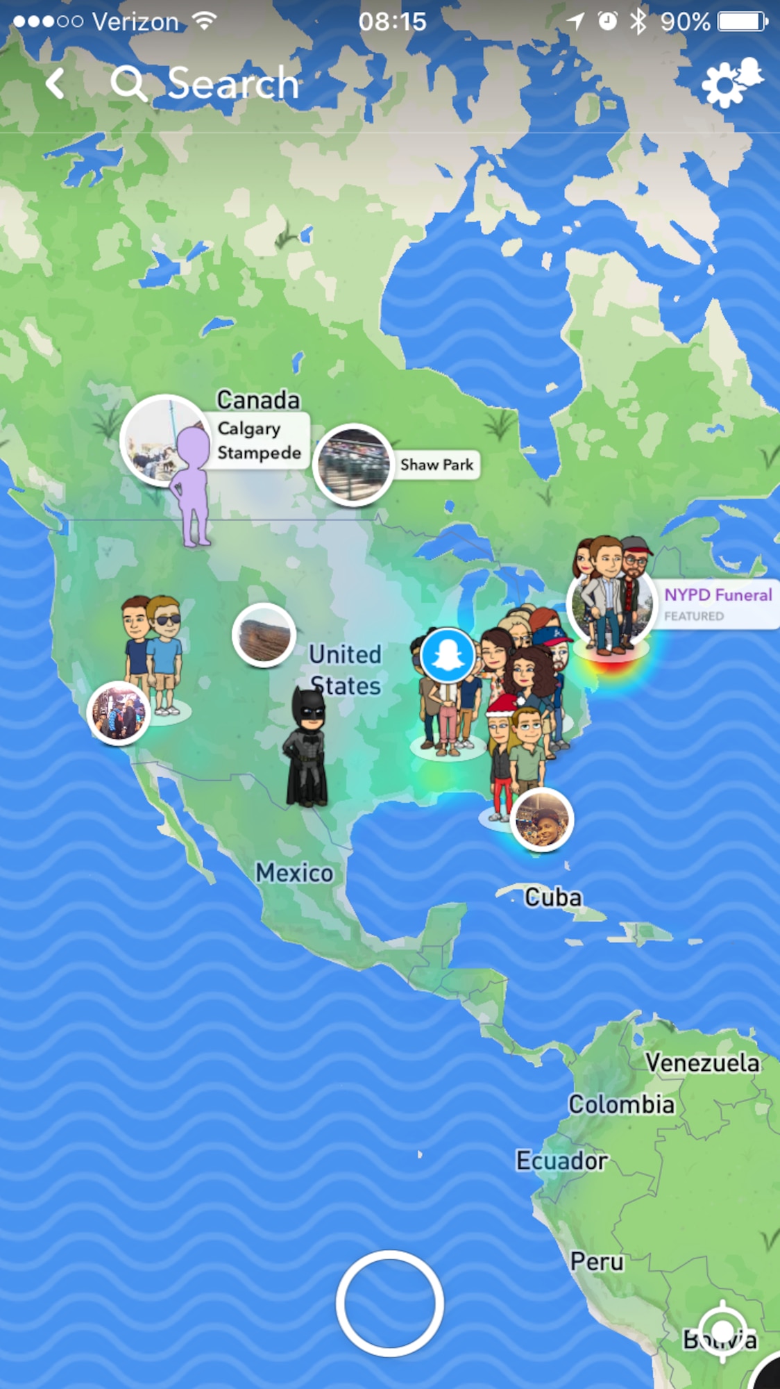 Snapchat users can see where their friends are at anywhere in the world. Users can zoom in so far that they can see the street their friends are on. (U.S. Air Force photo by 2nd. Lt. Savannah Stephens)