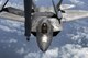 A U.S. Air Force F-22 Raptor assigned to Joint Base Langley-Eustis, Va., moves in to be refueled by a KC-10 Extender crewed by members of the 78th Air Refueling Squadron, 514th Air Mobility Wing, flies over the Atlantic Ocean July 15, 2017. The F-22 is assigned to Joint Base Langley-Eustis, Va., and is the Air Force’s 5th generation fighter aircraft. The KC-10 is an Air Mobility Command advanced tanker and cargo aircraft designed to provide increased global mobility for U.S. Armed Forces and is assigned to the 305th Air Mobility Wing and is maintained and flown by the 514th Air Mobility Wing, Air Force Reserve Command and the 305th. Both units are located at Joint Base McGuire-Dix-Lakehurst, N.J. (U.S. Air Force photo by Master Sgt. Mark C. Olsen/Released)