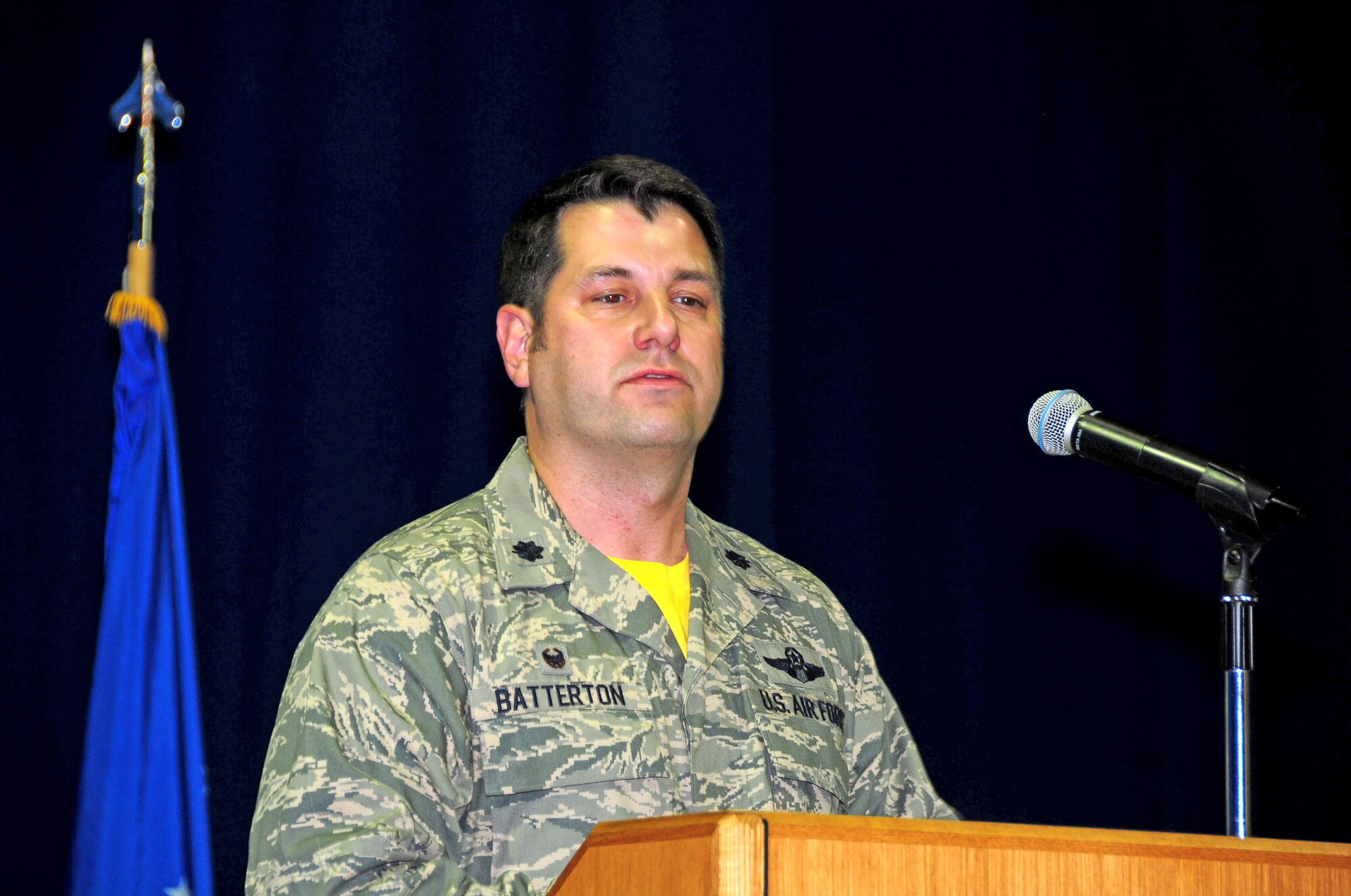 The 192nd Fighter Wing Intelligence Squadron celebrated a change of command in a ceremony June 25, 2016, at Joint Base Langley-Eustis, Virginia. Lt. Col. Chris Batterton assumed command of the 192nd IS from Lt. Col. David Lands. (U.S. Air National Guard photo by Staff Sgt. Johnisa B. Roberts)