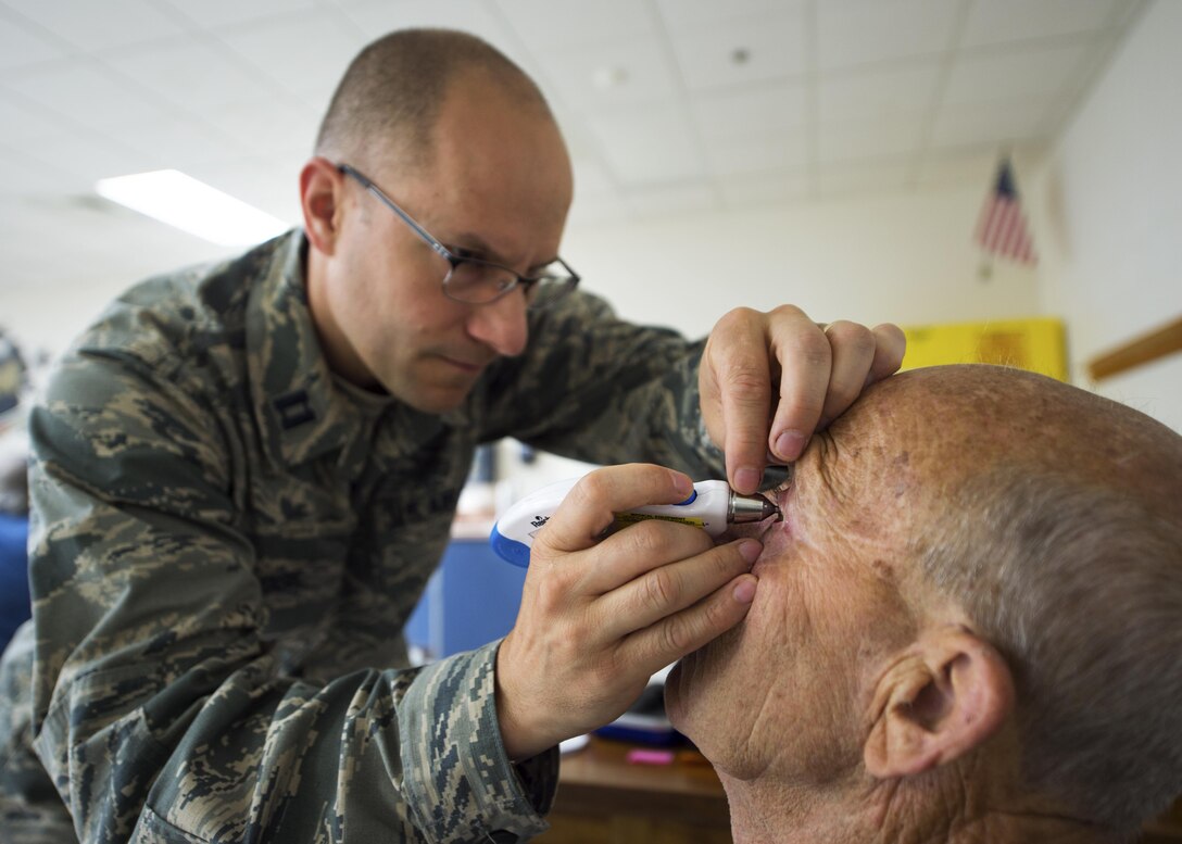 U.S. Air Force airmen from the 133rd and 148th Medical Group, Minnesota Air National Guard, partner with reservists from around the country to provide medical care services during Innovative Readiness Training at Cass Lake-Bena High School in Cass Lake, Minn., July 13, 2017. The IRT at Cass Lake is a multi-service medical mission that provides military members with “hands-on” training opportunities, while at the same time providing medical care services to the local community.
(U.S. Air National Guard photo by Tech. Sgt. Austen R. Adriaens/Released)