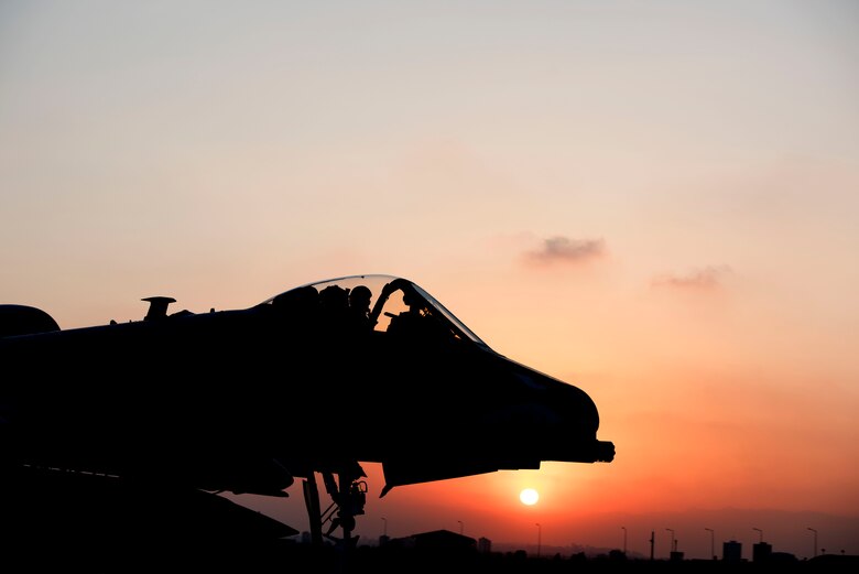 An A-10 Thunderbolt II taxis on the runway July 15, 2017, at Incirlik Air Base, Turkey. The A10s are deployed here from the 74thFighter Squadron, Moody Air Force Base, Georgia, in support of Operation Inherent Resolve. A-10s employ a wide variety of conventional munitions in the fight against the Islamic State of Iraq and Syria. (U.S. Air Force by Airman 1st Class Kristan Campbell)