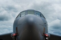 A B-52H Stratofortress is parked during Combat Shield at Minot Air Force Base, N.D., July 12, 2017. Combat Shield is an evaluation for assessing the electronic warfare readiness of aircraft. (U.S. Air Force photos/Senior Airman J.T. Armstrong)