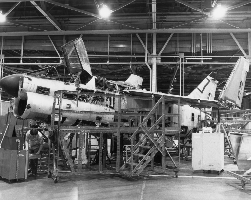 A-7 line in Bldg. 3001 circa April 1982. (Courtesy photo)