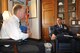 Air Force Reserve 910th Airlift Wing Commander Col. Dan Sarachene (right), based at Youngstown Air Reserve Station (YARS), Ohio, talks with Congressman David Joyce, Ohio’s Fourteenth district (left), during a meeting on Capitol Hill here, June 29, 2017. Sarachene visited with the congressman to discuss the 910th’s mission as well as several issues concerning the unit and installation as part of the commander’s Air Force Reserve Capitol Hill Program. The primary purpose of the program is to assist commanders in improving and building on relationships established with Congressional delegations and to increase their unit’s visibility with members of Congress. (U.S. Air Force photo/Master Sgt. Bob Barko Jr.)