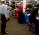 Hundreds of job seekers took advantage of a transition summit and job fair at the Fort Sam Houston Community Center at Joint Base San Antonio-Fort Sam Houston July 12-13.