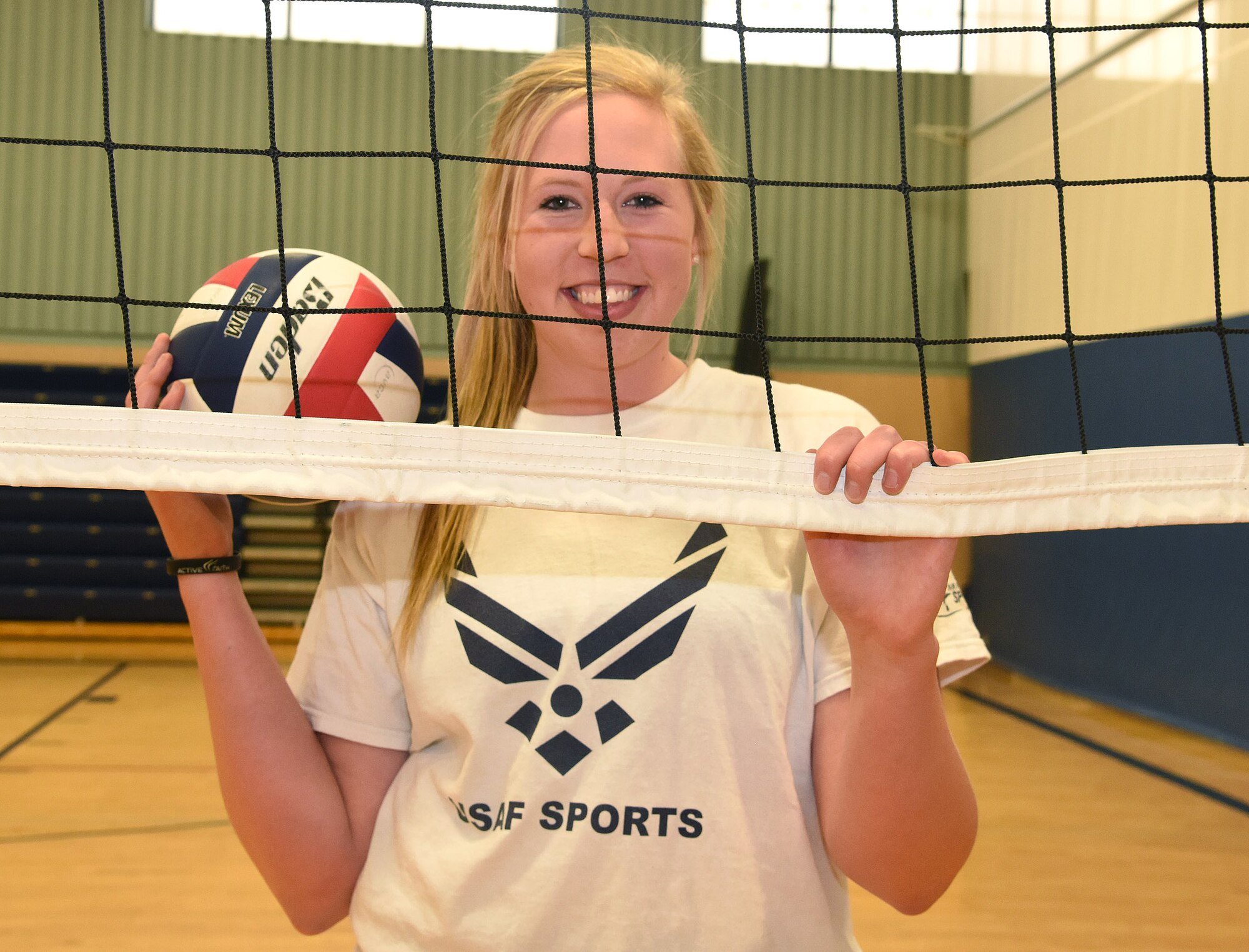 2nd Lt. Taylor Parker, 10th Missile Squadron missileer, poses for a photo July 6, 2017, at Malmstrom Air Force Base. Parker represented the United States at the 18th Conseil International du Sport Militaire World Military Women’s Volleyball Championship, placing second to China. (U.S. Air Force photo/Senior Airman Jaeda Tookes)
