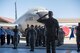 Col. Paul B. Hromanik, 940th Air Refueling Wing vice commander, leads a formation of wing members in saluting during a change of command ceremony July 16, 2017, at Beale Air Force Base, California. Following Air Force tradition, the formation gave the final salute to the wing’s outgoing commander, Col. Craig C. Peters, as well as the first salute to the incoming commander, Col. Stephanie W. Williams. (U.S. Air Force photo by Staff Sgt. Brenda Davis)