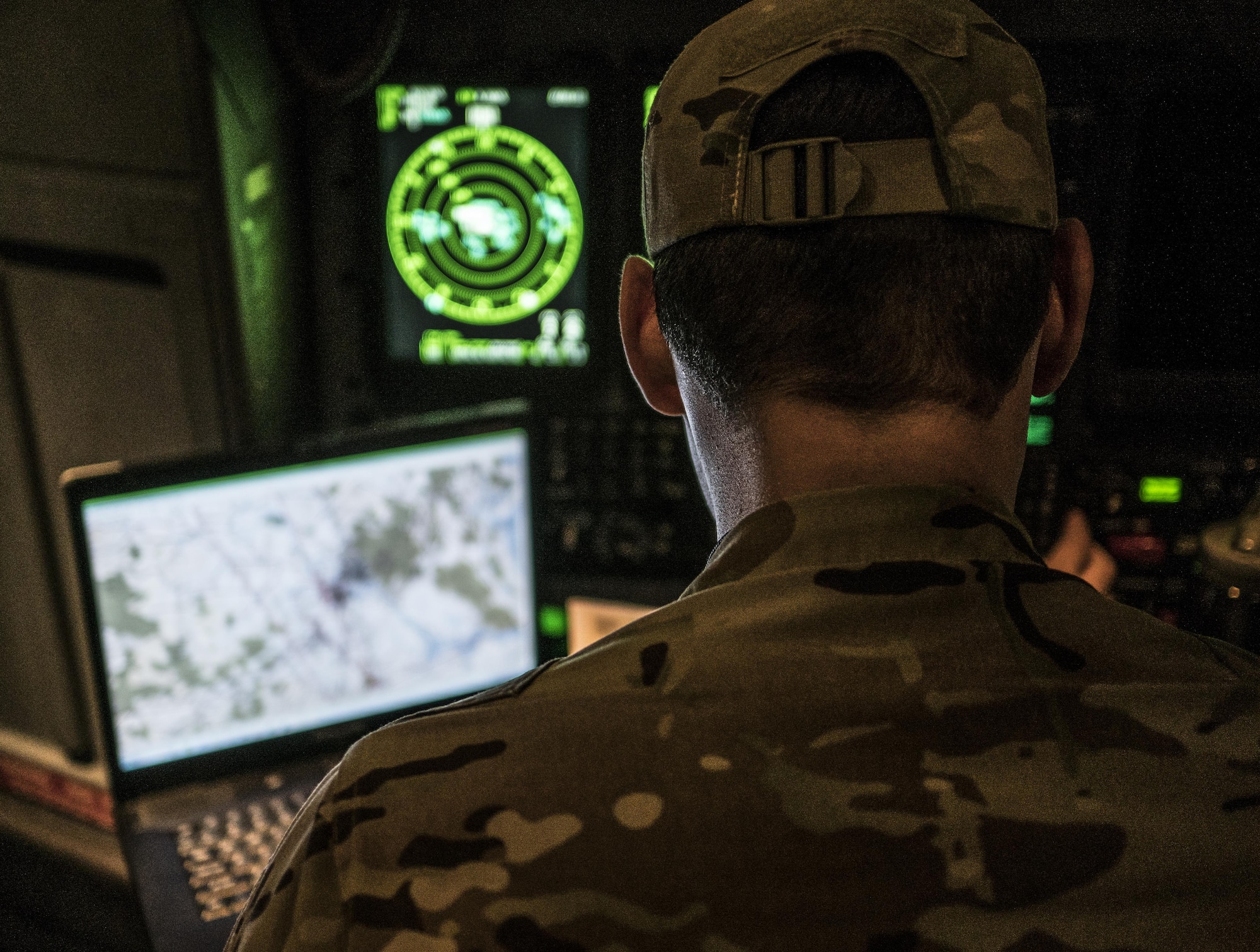 A U.S. Air Force 17th Special Operations Squadron MC-130J Commando II combat systems operator prepares for take-off prior to high altitude, high opening (HAHO) jump operations July 11, 2017, at Rockhampton, Australia during Talisman Saber 2017. Experts in specialized aviation, the 17th SOS infilled U.S. Air Force 320th Special Tactics Squadron combat controllers and U.S. Marine Corps 3rd Reconnaissance Battalion operators onto a 150 by 100-meter tactical drop zone. (U.S. Air Force photo by Capt. Jessica Tait)