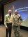 Mike Mullane, retired NASA astronaut and Air Force colonel, shares a photo opportunity with Maj. Gen. Andrew Mueller, chief of Air Force safety, during a visit at the Air Force Safety Center, Kirtland Air Force Base, N.M., on July 12, 2017.  As the featured speaker for the International Flight Safety Officer course conducted at AFSEC, Mullane discussed the normalization of deviance and its impact on risk management, the safety management culture and human factors as they relate to safety. (U.S. Air Force photo by Fred Harsany)