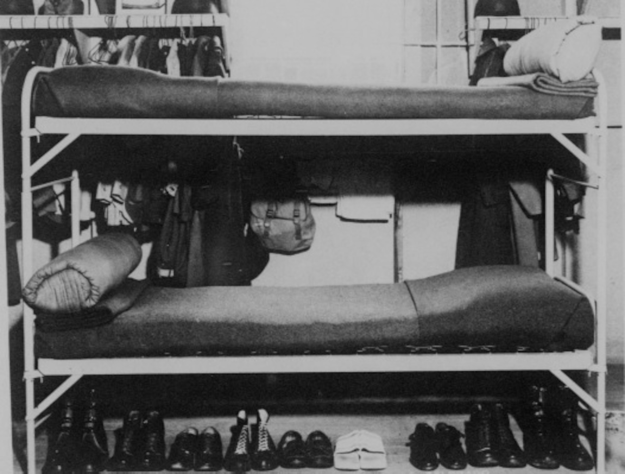Basic training bunk layout during World War II at Buckley Field. (Courtesy Photo) 