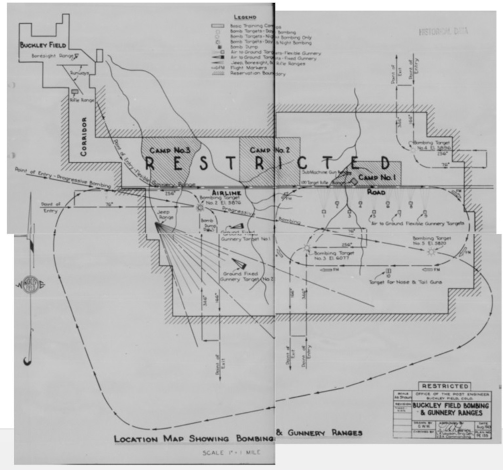 A map of Buckley Field during World War II. (Courtesy Photo) 