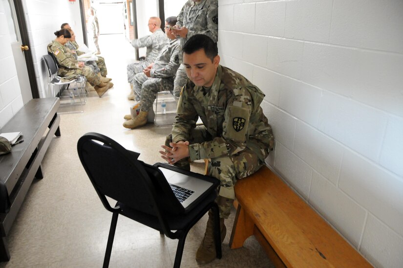 Capt. Leo Frutiz, a perioperative nurse assigned to the 7452nd Medical Backfill Battalion, has been identified to prepare for a Professional Filler System (PROFIS) mission.  Soldiers mobilized to support this mission will backfill Medical Command’s active duty slots at medical centers and clinics across their health care organization.  Army Medical Department Professional Management Command (APMC) hosted the Soldier Readiness Processing (SRP) level 2 from 7-9 Jul., processing approximately 100 U.S. Army Reserve Soldiers from the 7452nd MBB during the 3-day event. The objective of the process is for Soldiers to be administratively, financially, legally, spiritually, logistically and medically ready to be mobilized after attending an SRP.