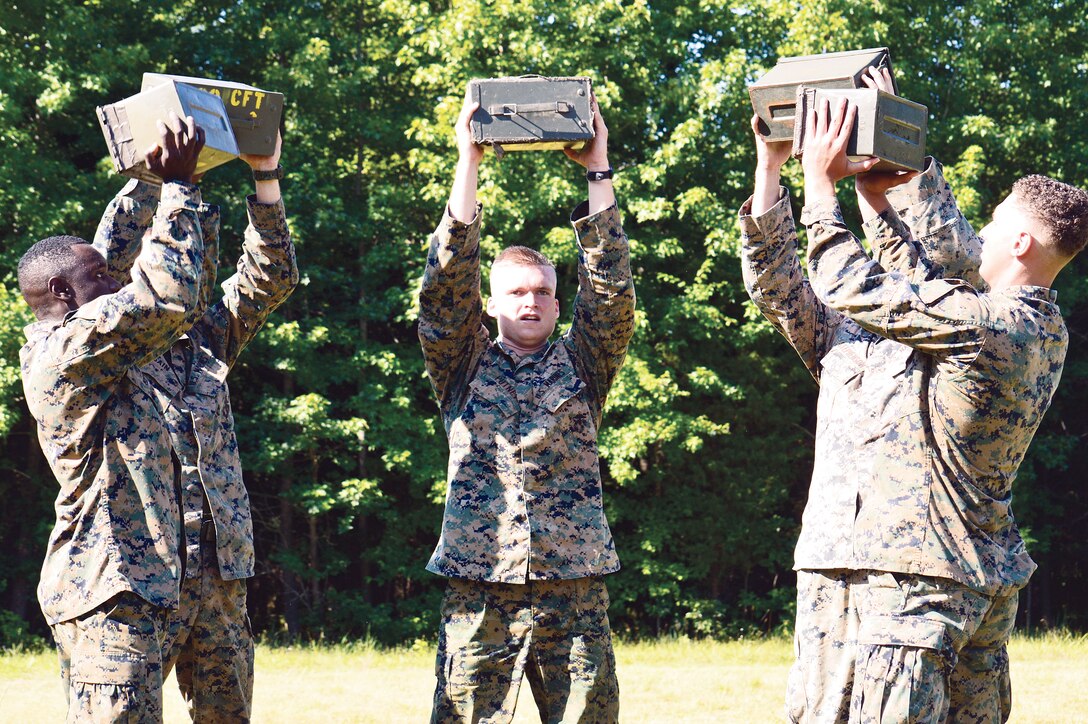 During the Spartan Games Marines took part in various events consisting of physical prowess to recognize the diligent efforts of Medal of Honor recipients. During the Combat Fitness Test Marines recognized Cpl. John Pruitt, who was mortally wounded in action at Blanc Mont Oct. 3, 1918 and died the following day. He was posthumously awarded the Army and Navy Medal of Honor for heroism during the battle that took his life. Pruitt was also awarded the French Croix de Guerre and the Italian Cross of Military Valor.

Cpl. Pruitt single-handed attacked two machine-guns, capturing them and killing two of the enemy. He then captured 40 prisoners in a shell- a nearby dugout. He was killed soon afterward by shell-fire while he was sniping at the enemy.
