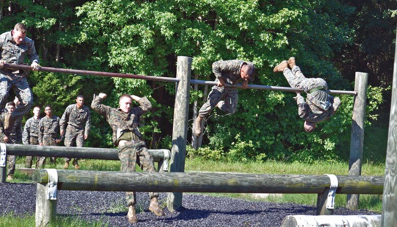 Marines who participated in the obstacle course did so in honor of a Navy Medal of Honor recipient.