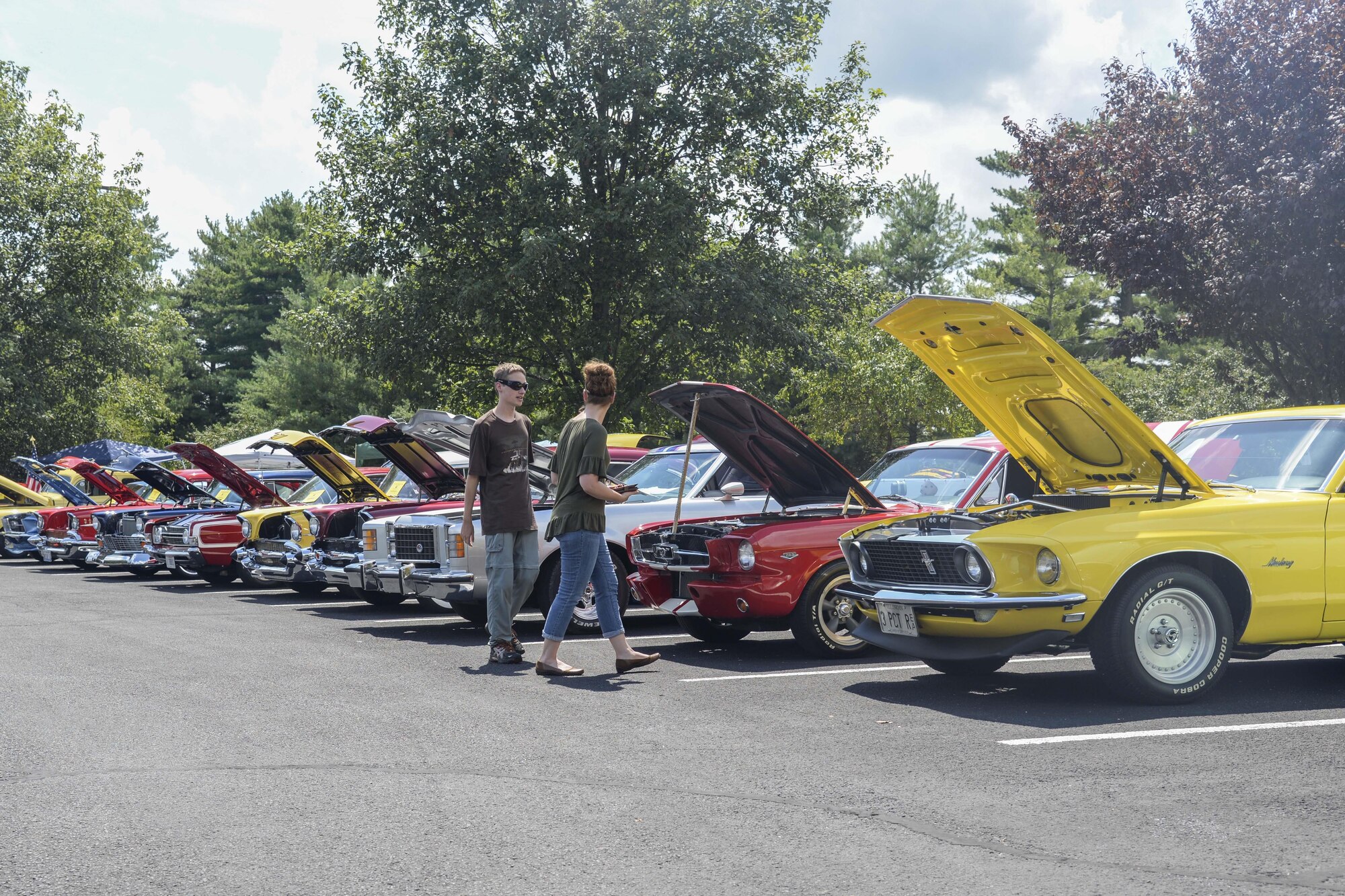 More than 1,000 spectators came to see the Scott Air Force Base Centennial Car Show on July 14 at the Scott Event Center. The show featured unique vehicles from approximately 160 participants. Volunteers from Team Scott served food and refreshments, and augmentees assisted the Security Forces in guiding traffic.