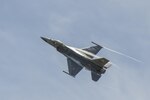 A U.S. Air Force F-16CM Fighting Falcon soars over the F-AIR COLOMBIA 2017 air show in Rionegro, Colombia, July 14, 2017. The U.S. Air Force supported the nation’s bi-annual air show by providing six aircraft to be used for static displays and aerial demonstrations. (U.S. Air Force photo by Staff Sgt. Zade Vadnais)