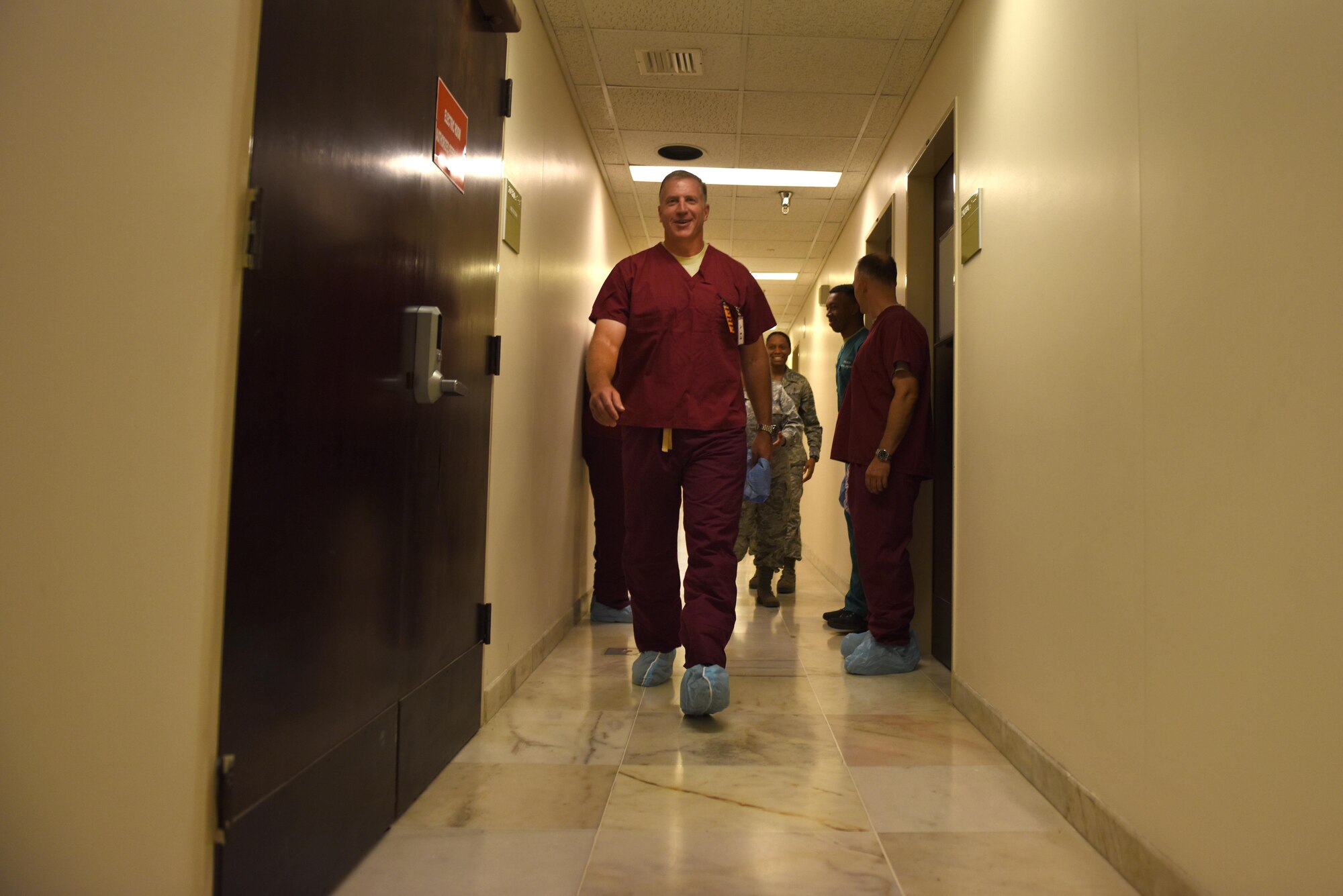 Col. David Eaglin, 39th Air Base Wing commander, participates in a dental immersion July 18, 2017, at Incirlik Air Base, Turkey. The exercise demonstrated the process behind creating a mouth guard for patients. (U.S. Air Force photo by Airman 1st Class Kristan  Campbell)