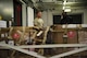 Tech. Sgt. William Anderson, an Airman from the 81st Aerial Port Squadron, Joint Base Charleston, loads a pallet of hazardous cargo onto a weigh-station in the special handling section at Ramstein Air Base, Germany, July 19, 2017. Anderson, along with fellow Airman from the 81st APS, completed annual tour training requirements while in Germany.  (U.S. Air Force photo by Senior Airman Jonathan Lane)