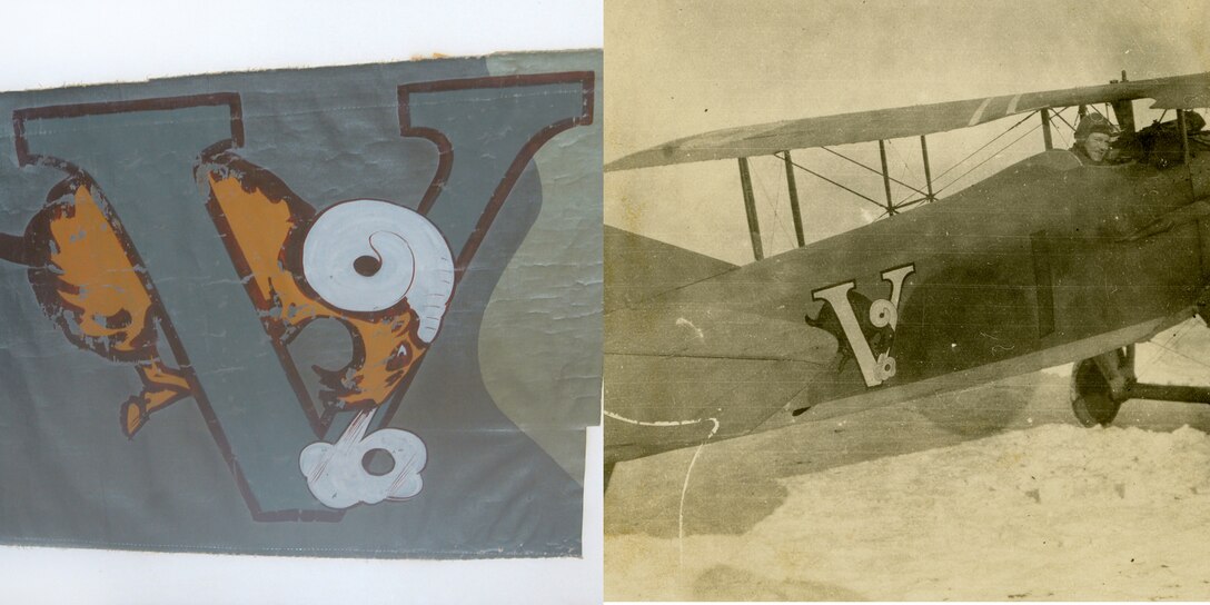 Aircraft Insigne, 138th Aero Squadron(left) SPAD aircraft of the 138th Aero Squadron, France(right). 