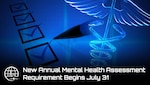 New annual Mental Health Assessment requirement began July 31, 2017. (U.S. Air Force graphic by Steve Thompson)