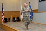 Army Col. Mark Simerly, DLA Troop Support commander, discussed trust, discipline and commitment during a town hall event for employees July 18. Simerly took command of the organization July 11.