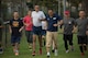 Senior Enlisted Leaders from the United States Forces, Japan and Japan Self-Defense Forces jog during the bilateral SEL Symposium physical training (PT) session at Yokota Air Base, Japan, July 14, 2017. USFJ component and JSDF senior enlisted leaders met to strengthen the U.S. and Japan partnership by discussing shared leadership principles including ways each service makes improvements. (U.S. Air Force photo by Yasuo Osakabe)