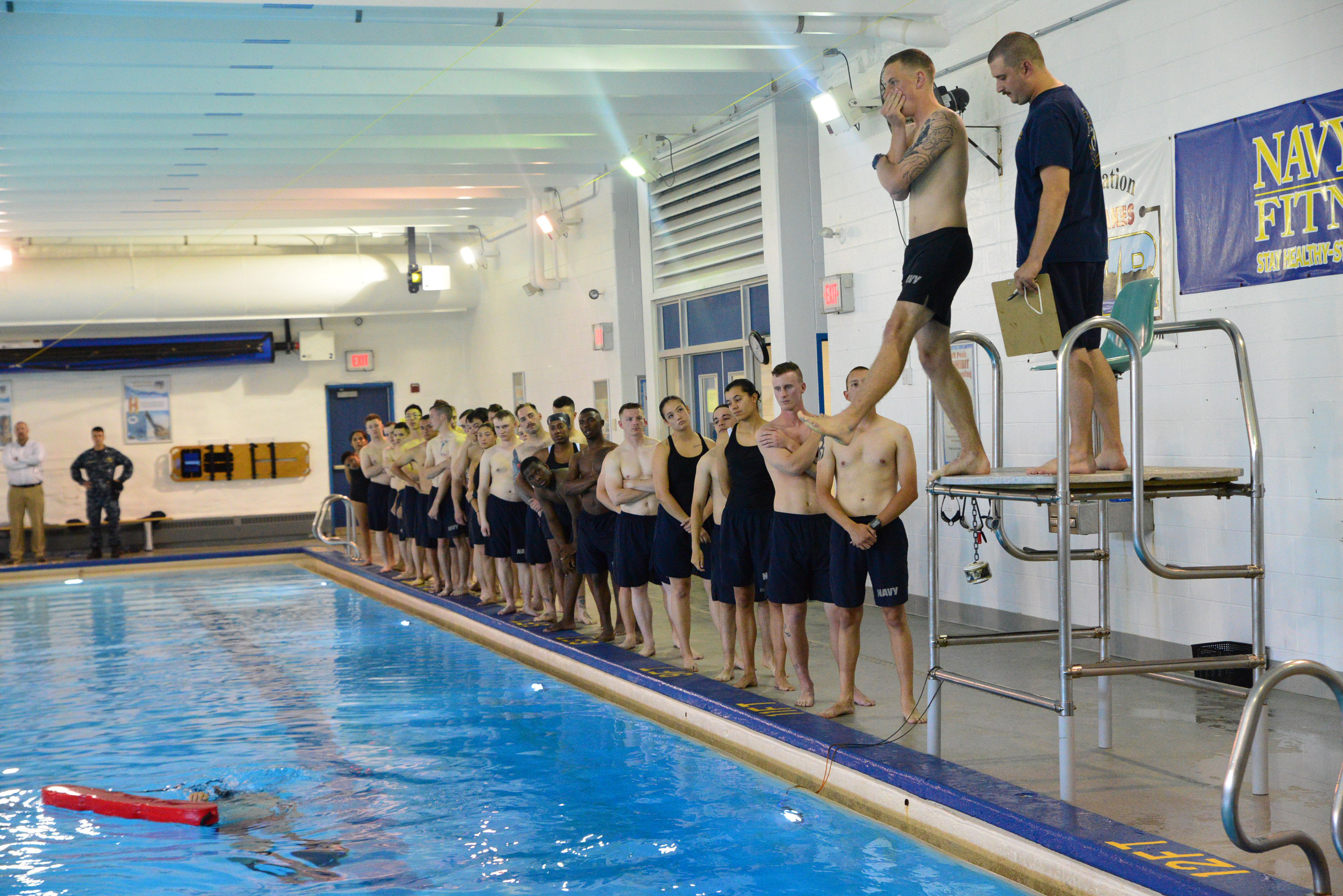Navy boot camp swimming on sale