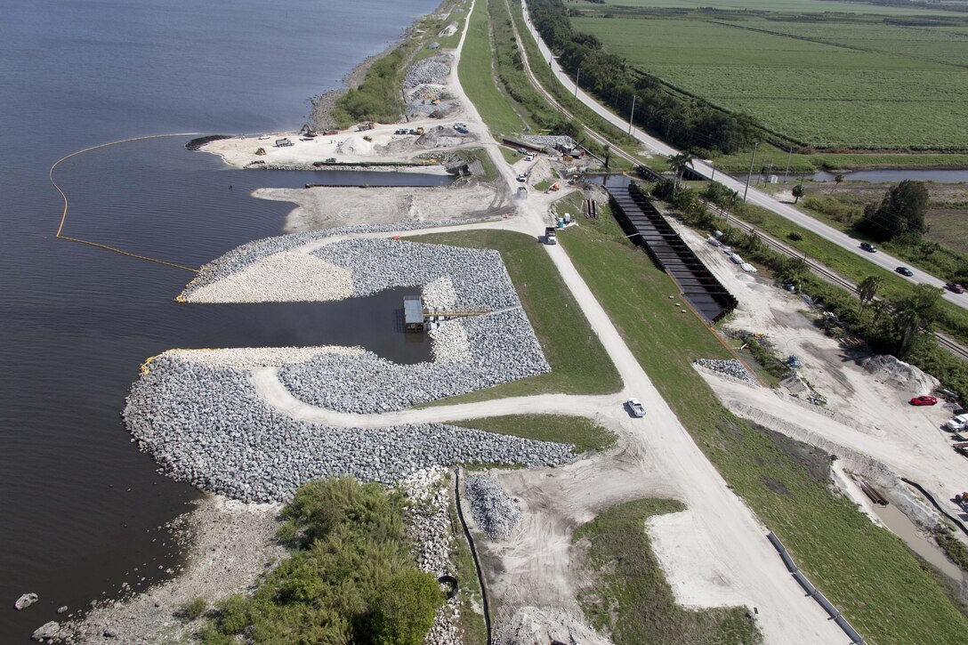 Rehabilitation of the Herbert Hoover Dike continues as quickly as possible.  The U.S. Army Corps of Engineers Jacksonville District has taken action on 24 of the 32 water control structures that  need to be addressed around the dike and plan to award additional contracts later this year.