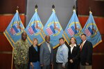 DLA CENTCOM & SOCOM Joint Logistics Operations Center team (from left to right) Navy Cmdr. Andrew Brackenridge, Patricia Kowalski, Kenneth Brown, Edward Miiler, Wendy Yonce and Robert McGuire.