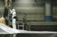 U.S. Air Force Senior Airman William Williams, 51st Maintenance Squadron sheet metal and corrosion technician, paints the 36th Fighter Squadron Flying Fiends Centennial F-16 Fighting Falcon in the corrosion shop at Osan Air Base, Republic of Korea, June 21, 2017. The Corrosion Control Team worked for over two weeks to ensure the jet’s paint was perfect for the Fiends’ Centennial Ceremony. (U.S. Air Force photo by Staff Sgt. Alex Fox Echols III)