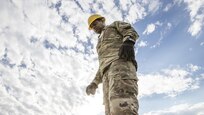 U.S. Army Reserve Soldier, Staff Sgt. Matthew Chisholm, Waycross, Ga., 381st Engineer Company, helps prepare movement of construction materials during Resolute Castle 17 at Cincu, Romania, July 15, 2017. Chisholm, who works in Law Enforcement, traveled from his home in Way Cross, Ga., with his unit to help complete construction of a new training facility that will provide Allied forces the opportunity to prepare for potential conflict. The entire operation is led by U.S. Army Reserve engineers, who moved Soldiers and equipment from the U.S. to Romania over a period of several weeks to complete the training facility. Resolute Castle improves interoperability, enhances confidence and security assurance between partner nations, while improving infrastructure, capability and capacity at select locations throughout Europe. (U.S. Army Reserve photo by Staff Sgt. Felix R. Fimbres)
