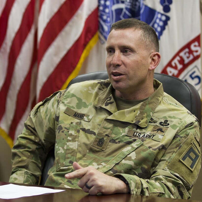 Command Sgt. Maj. Royce Manis, pictured above, the command sergeant major ofFirst Army Division East, recently attended the Battalion and Brigade Pre-Command Course taught by the Combined Arms Center's Center for CommandPreparation at Fort Leavenworth, Kan. The class focuses on Reserve specific issues new leaders could face. (Courtesy photo)  (Photo Credit: Courtesy photo)