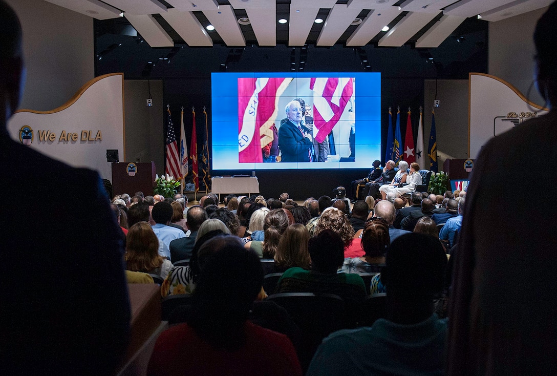 More than 500 current and former colleagues attended a July 20 retirement ceremony for DLA Land and Maritime Deputy Commander James McClaugherty at Defense Supply Center Columbus. McClaugherty has more than 47 years combined military and civilian service, with more than two decades spent at DLA Land and Maritime.