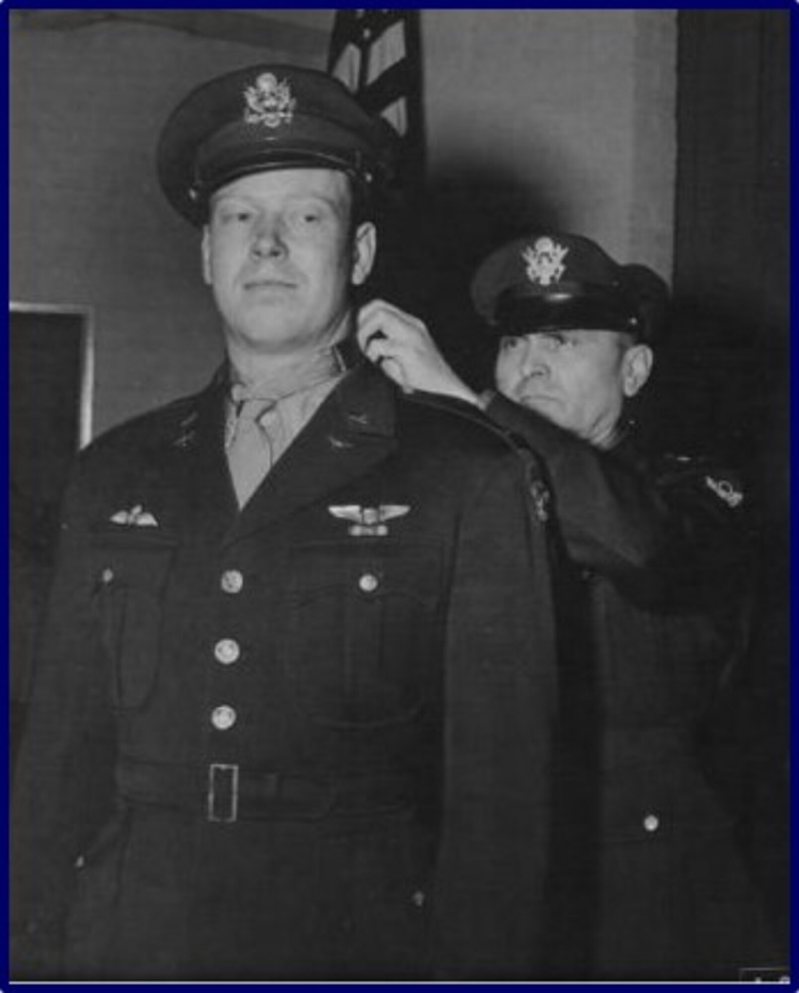 On July 26, 1943, 2nd Lt. John “Red” Morgan, 326th Bombardment Squadron B-17 Flying Fortress co-pilot, part of the 92d Bombardment Group, was serving during a bombing mission over Occupied Europe. Morgan performed actions that resulted in his being awarded the highest United States Military decoration, The Congressional Medal of Honor. (Courtesy Photo) 