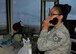 U.S. Air Force Staff Sgt. Tiffany Degracia, 36th Operation Support Squadron air traffic controller communicates via radio with pilots preparing to take off June 20, 2017, at Andersen Air Force Base, Guam. Air traffic control Airmen assigned to the 36th Operation Support Squadron began work in the new tower cab here June 30 after spending almost three months working in the mobile tower unit on the flightline. (U.S. Air Force photo by Senior Airman Alexa Ann Henderson)