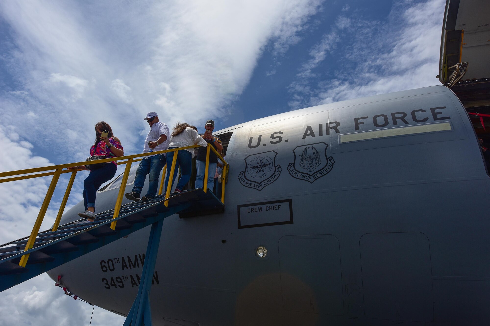 Visitors to the Colombian Air Force's  Feria Aeronautica Internacional—Colombia 2017 in Rionegro, Colombia, July 14, 2017 tour a KC-10 Extender from the 349th Air Mobility Wing at Travis Air Force Base, Calif. The United States Air Force is participating in the four-day air show with two South Carolina Air National Guard F-16s as static displays, plus static displays of a KC-135, KC-10, along with an F-16 aerial demonstration by the Air Combat Command’s Viper East Demo Team. United States military participation in the air show provides an opportunity to strengthen our military-to-military relationships with regional partners and provides the opportunity to meet with our Colombian air force counterparts and facilitate interoperability, which can be exercised in future cooperation events such as exercises and training. (U.S. Air National Guard photo by Senior Airman Megan Floyd)