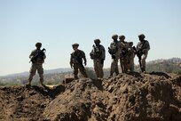 U.S. Army Reserve Soldiers assigned to the 718th Engineer Company, based in Fort Benning, Ga., assess a site to improve a berm in order to place a fuel blivets, a collapsible tank, during Combat Support Training Exercise 91-17-03, July 18, 2017 at Fort Hunter Liggett, Calif. Approximately 5,000 Army Reserve and National Guard forces participated in the exercise. First Army provided about 65 observer coach/trainers to augment their Army Reserve partners at the 91st Training Division and assist in training the most capable, combat-ready and lethal federal reserve force in the history of the nation.
(U.S. Army photo by Master Sgt. Anthony L. Taylor)