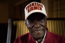 U.S. Air Force (Retired) Chief Master Sgt. James Cotten, poses for a photo after an interview in Norfolk, Va., July 18, 2017. Cotten served from August 1945 to January, 1966. During the first part of his career Cotten was assigned to the Army Air Corps, 334th Fighter Interceptor Squadron to work with the Tuskegee Airmen. 