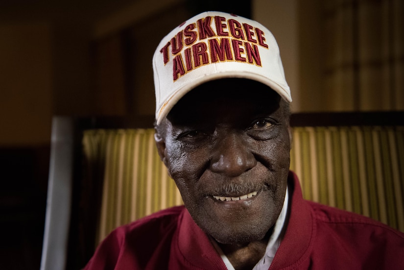 U.S. Air Force (Retired) Chief Master Sgt. James Cotten, poses for a photo after an interview in Norfolk, Va., July 18, 2017. Cotten served from August 1945 to January, 1966. During the first part of his career Cotten was assigned to the Army Air Corps, 334th Fighter Interceptor Squadron to work with the Tuskegee Airmen. 