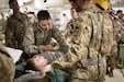 U.S. Army Reserve Spc. William S. Abella, a combat medic with the 331st Minimal Care Detachment out of Miami, checks the heartbeat of Spc. Zachary A. Morrill, a military policeman for the 304th Medical Company in Bluefield, West Virginia, during a mass casualty exercise at the 47th Combat Support Hospital on Camp Roberts, California, July 17, 2017. The CSH is part of the 84th Training Command’s Combat Support Training Exercise and the Army Medical Command’s Global Medic Exercise headquartered out of Fort Hunter Liggett, California. (U.S. Army Reserve photo by Spc. Miguel Alvarez, 354th Mobile Public Affairs Detachment)