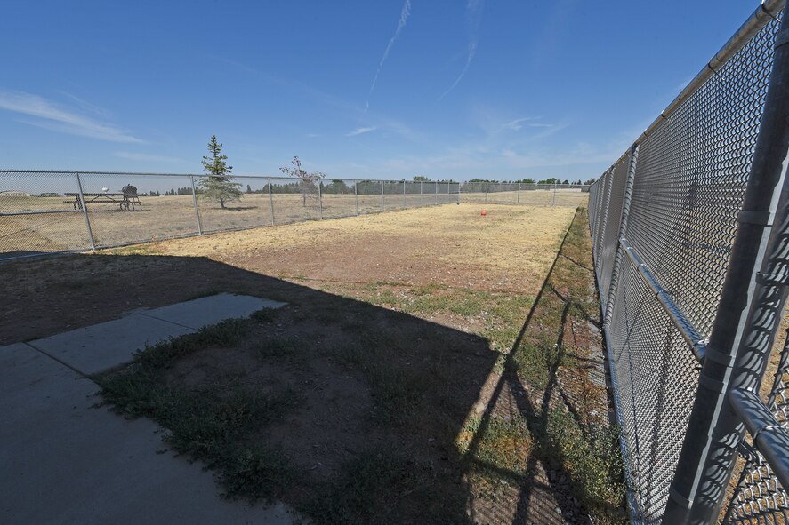 Construction for the 92nd Security Forces Squadron Military Working Dog kennels began in mid-July, breaking ground on the $1.7 million project. While construction is underway, the MWDs and handlers have relocated to Tanker Tails, a base kennel used for boarding and caring for family pets. (U.S. Air Force photo/Senior Airman Mackenzie Richardson)

