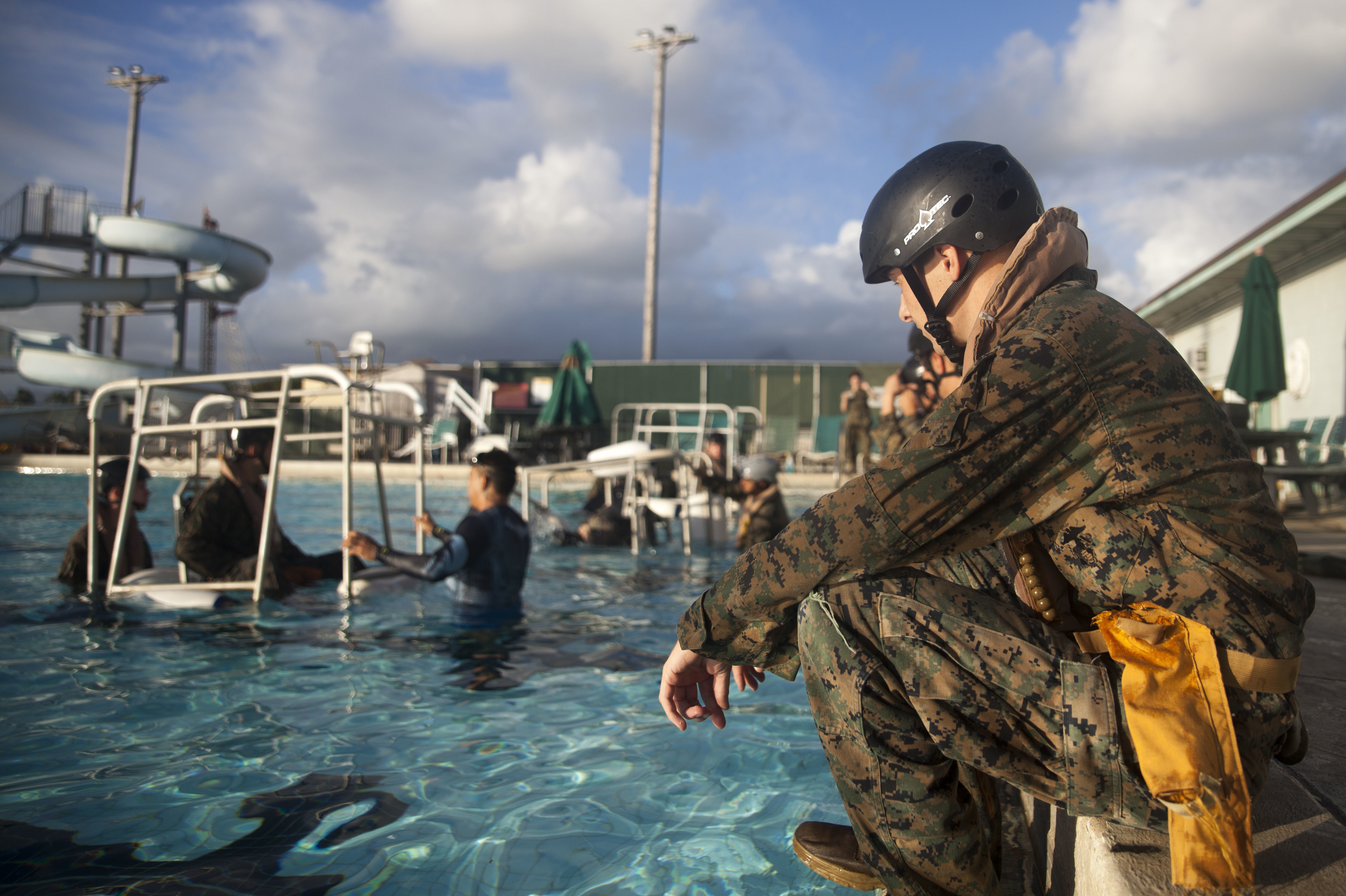 3rd Regiment Conducts Submerged Vehicle Egress Training