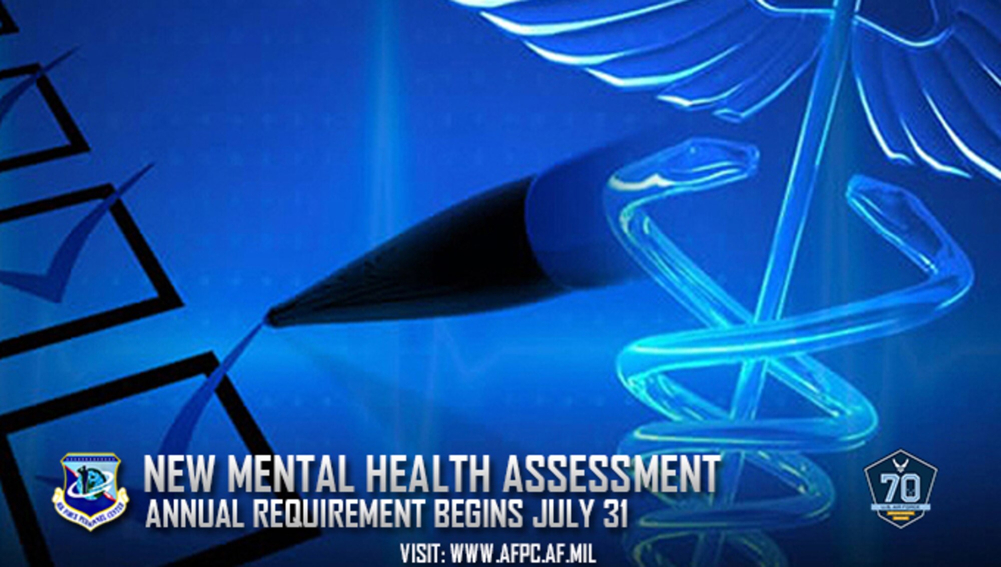 New annual Mental Health Assessment requirement begins July 31. (U.S. Air Force courtesy graphic)