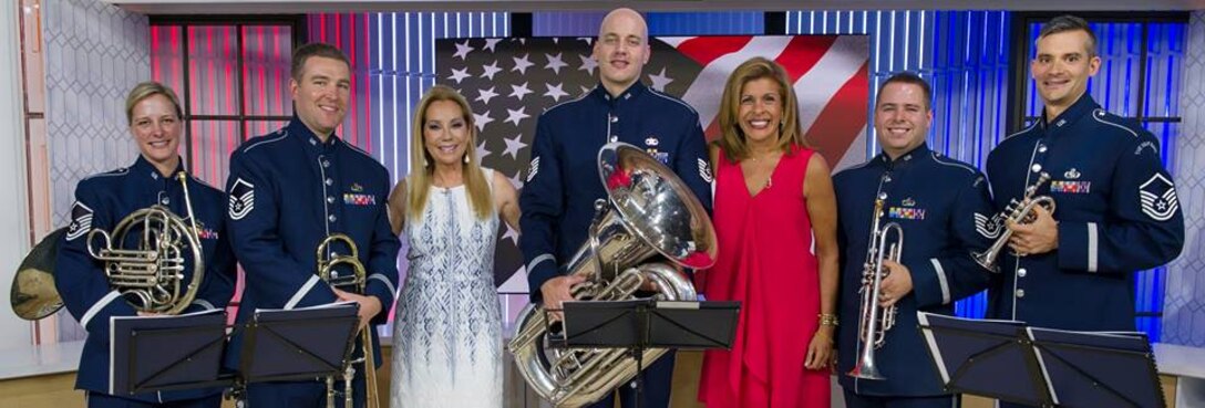 Here's a sneak peek at the Brass Quintet performing during a Kathie Lee and Hoda show taping for upcoming Independence Day celebrations. The quintet went up to NY this Monday to tape part of the Today show for the 4th of July. Stay tuned for more of the band on the 4th!