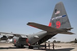The 152nd Airlift Wing sent retardant from the Fresno Air Attack Base flightline to fire lines in the Sierra. This "after" photo of the first-ever 152nd Airlift Wing retardant drop with one of its own airplanes on July 22, 2017.
