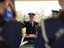 A Honor Guard airman salutes the flag during a flag folding ceremony July 19, 2017, at Mountain Home Air Force Base, Idaho. Members of the Air Force Mobile Training Team visited the base with the goal of standardizing sequences and standards throughout the Air Force. (U.S. Air Force photo by Senior Airman Jessica H. Smith/Released)