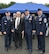 Maj. Gen. Timothy Fay, vice commander U.S. Air Forces in Europe, Dr. Silvano Wueschner, Air University historian, Brig. Gen. Richard G. Moore, commander 86 Airlift Wing and Chief Master Sgt. Aaron D. Bennett, 86 Airlift Wing command, pose for a photo before the dedication of memorial for Royal Air Force Squadron leader Roger Bushell and French Air Force 2nd Lt. Bernad Scheidhauer, July 1, 2017, outside Ramstein, Germany.  Both men were part of the “Great Escapees,” who were executed by the Gestapo on March 29, 1944 near present-day Ramstein Air Base. (U.S. Air Force photo by Staff Sgt. Timothy Moore)